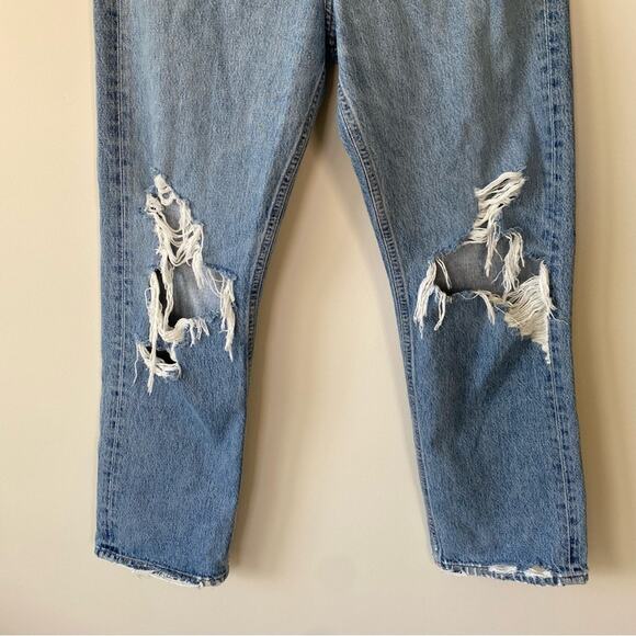 AGOLDE - 90's Mid Rise Loose Fit in Fall Out Distressed Jeans Size 29 - Picture 4 of 16